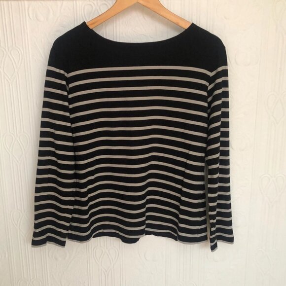 2 Seasalt Cornwall sailor t-shirt Plum and navy - Black and grey - size 14 UK or - Picture 2 of 6